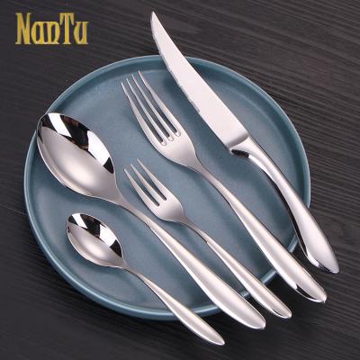 China Sustainable Stylish Kitchen Restaurant Stainless Steel Flatware Cutlery 5pcs Set for sale