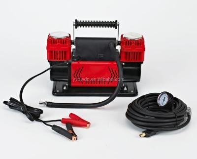 China Heavy Duty Vehicles 60mm Dual Cylinder 300LPM 4x4 Tire Inflator Pump 12v Car Air Compressor for sale