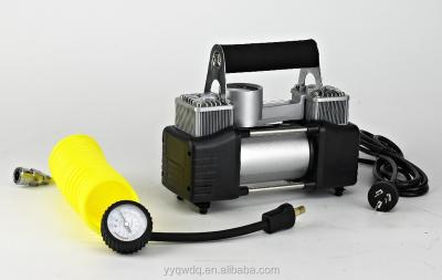 China AC 220V New Duty Double Cylinder Air Compressor / Tire Inflator / Compressor For Car 20*9*15CM for sale