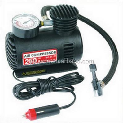 China ABS DC 12v 250 PSI Mini Car Air Pump / Tire Inflator for sale