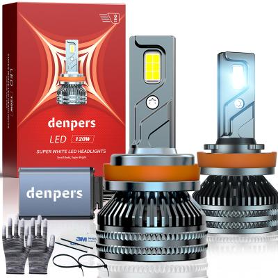 China 98% 2022 Cars 120W 24000 Lumens Upgraded 6500K Cool White Beam Conversion Kit IP68 Waterproof H11 Led Headlight Bulbs for sale