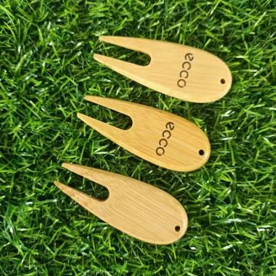 China China's largest suppliers of golf pitch repair bamboo fork customed logo 1 (70mm) divot tool for sale