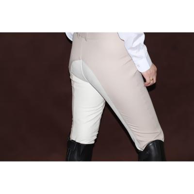 China High MOQ High Waist Leather Seat Riding Breeches Breathable Non-slip Wholesale Full Gaiters Seat Riding Breeches for sale