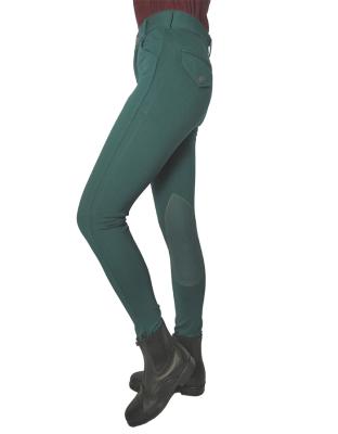 China Wholesale Breathable Breathable Full Seat Green Riding Breeches Equestrian Equipment For Ladies for sale