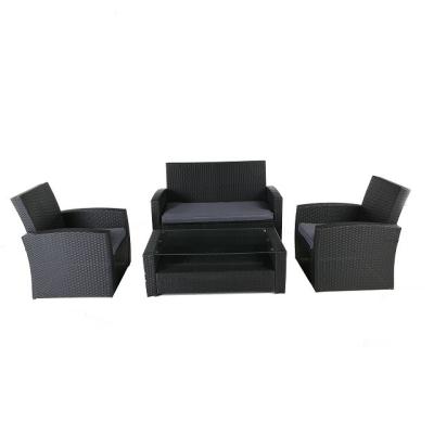 China K.D Weather Resistant Outdoor PE Rattan Sofa Sets Furniture 4 Seats Structure for sale