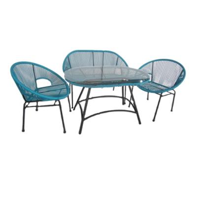 China All Weather Heavy Duty Simple Contemporary Garden Rattan Outdoor Furniture Set Of 4 for sale