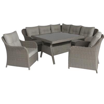 China All Weather Resistant Luxury Half Round Synthetic Rattan Furniture for sale