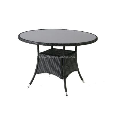 China All Weather Resistant UV Resistant Waterproof High Quality Durable Using Steel Frame Waterproof Patio Rattan Furniture Tables for sale