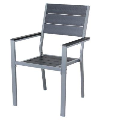 China All Weather Resistant UV Resistant Outdoor Furniture Waterproof Woodless Slats Lightweight Garden Dinner Chairs for sale