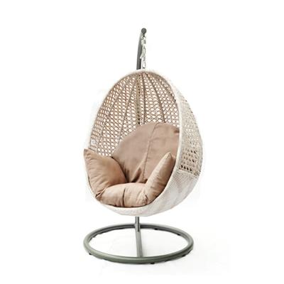 China All Weather Resistant Outdoor Garden Furniture Swing Chairs Hanging Rattan Egg Chairs for sale