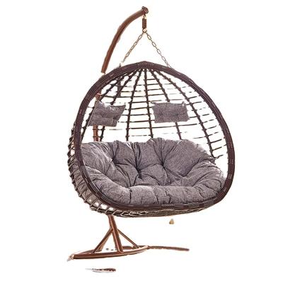 China Weather Resistant Rttan Patio / Wicker Swing Chair Garden Egg Shape Furniture Hanging Chairs for sale