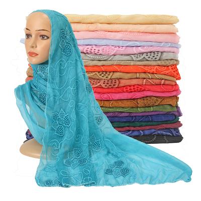 China JINGMI Comfortable Breathable Warm Drilling Chiffon Hijab Women Muslim Hijabs Scarf Wholesale Chiffon Hijabs 21 Colors for sale