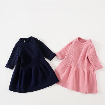 China Luxury Anti-wrinkle Factory Price Winter Sweater Dress 2 Years Baby Dresses for sale