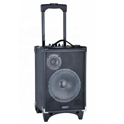 China 8 Inch Wireless 4 Ohm Multimedia Wooden Trolley Speaker With Battery for sale