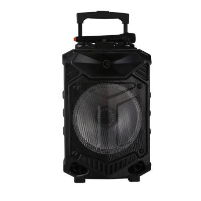 China Hot Selling LED Flashing Light Active Speaker Professional 12 Inch Active Speaker System Trolley Speaker With Disco Light for sale