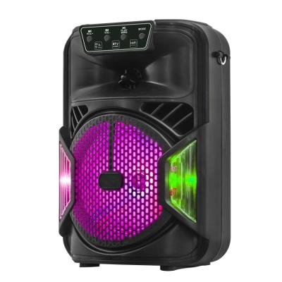 China LED Flashing Light 8 Inch Trolley Speaker with Disco Light for sale