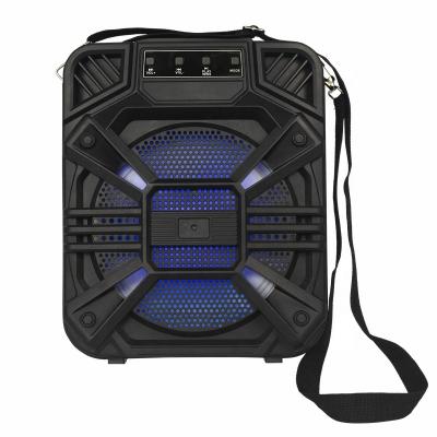 China LED Flashing Light 6.5 Inch PA Active Outdoor Speaker Professional Portable Speaker With Led Flash Light for sale