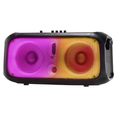 China LED 6.5 Inch Powerful Rechargeable Portable Disco Speaker Blinking Light Pro Portable Audio Power Light Speaker for sale