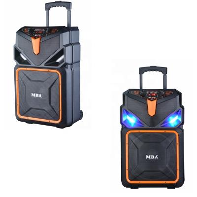 China New product trending wireless 12 inch portable camac BT cart speaker with disco light for sale