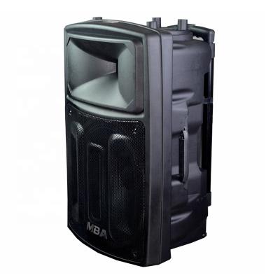 China Professional Trolley Loudspeaker High Power Alone 15 Inches Active Portable Phone Function Subwoofer Speaker for sale