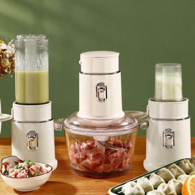 China Commercial 4 in 1 Salad Vegetable Juice Garlic Meat Cleaver Glass Electric Peeled Food Processor for sale