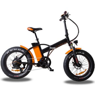 China Aluminum alloy 20 inch folding electric bicycle fat bike with 750W motor, KENDA Bafang fat tire for sale