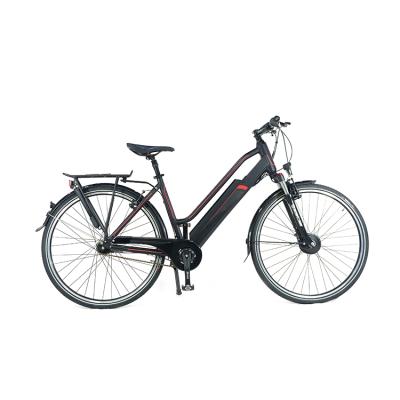 China Aluminum alloy city electric bicycle 28 inch electric aluminum city bike with SHIMANO CONNECTION 3 speed front motor for sale