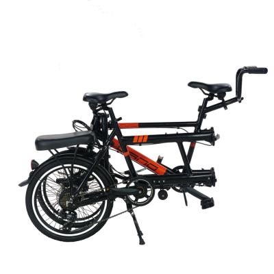 China 20 inch double alloy aluminum alloy folding tandem electric bicycle factory direct sale for sale