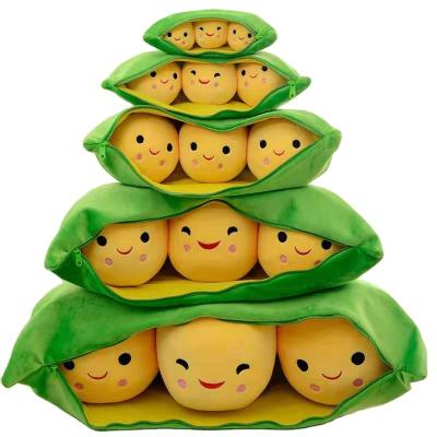 China New Children's Gift Peas Big Pod Plush Toy Personality Bean Creative Dutch Plush Doll Size By The Pillow for sale