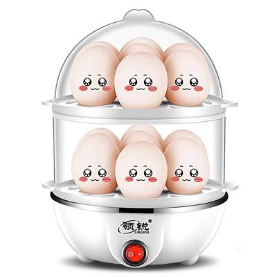 China Waterproof Lingrui Egg Steamer Stainless Steel Household Double-Layer Mini Multifunctional Egg Cooking Artifact Breakfast Machine for sale