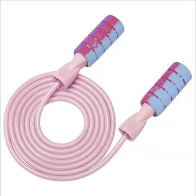 China Durable Cordless PVC 32MM EVA Ball Training Exercise Weighted Jump Rope Fitness for sale