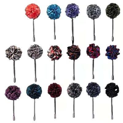 China Crystal European and American high-end fashion men's suit pins Muslims needle-made handmade fabric hijab scarf pins for sale