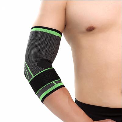 China Adjustable Elasticity Breathable High Quality Sports Knitted Protective Gear Pressure Elbow Brace Arm Sleeve Breathable Basketball Guard for sale