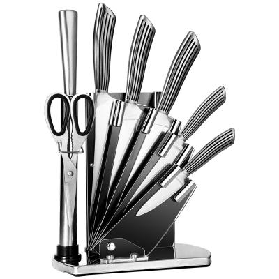 China RUITAI Viable 8pcs Forged Stainless Steel Chef's Knife Multipurpose Kitchen Knife Set With Acrylic Block for sale