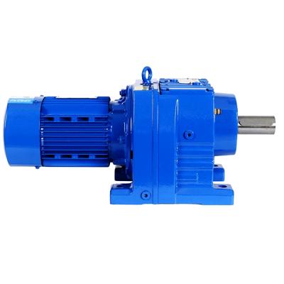 China Building Material Shops Helical Bevel Gear Box R67 3 Phase Motor Gearbox With Horizontal for sale