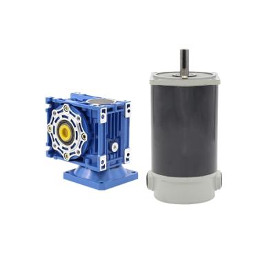 China Hot sale zyt dc motor 12V 24v 500w worm gear permanent magnet dc motor totally enclosed for drive for sale