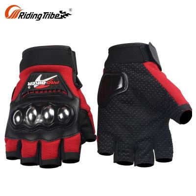 China Custom Motorcycle Protector Armor 2018 Half Finger Tactical Leather Motorcycle Gloves Winter for sale