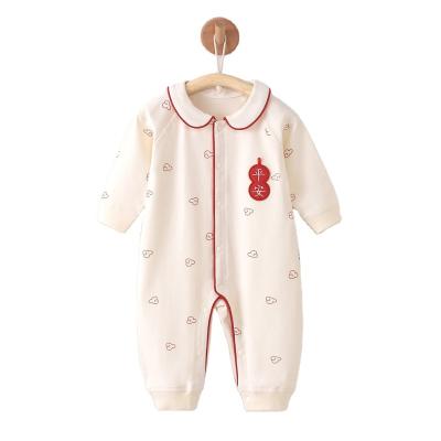 China New baby girls and boys autumn unisex/unisex boneless overalls pajamas category newborn baby ha clothes cotton long sleeve for sale