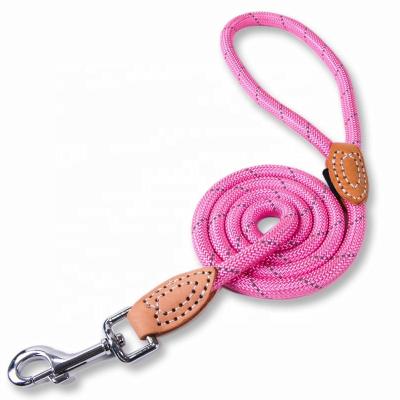 China Padded High Quality Nylon Round Rope For Dog Leash Leads Collars Supplies Harness Durable Firm Pet Accessories for sale