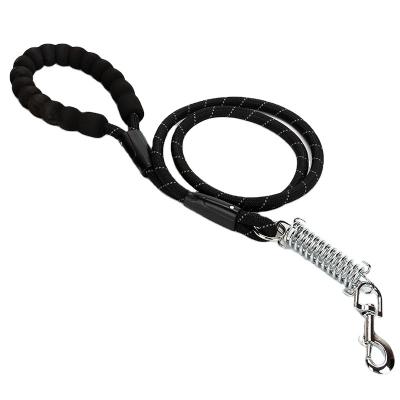 China Large Padded Mountaineering Running Tracking Reflective Soft Handle Nylon Rope Dog Leash for sale