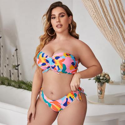 China Plus Size 2022 Free Design Women Strapless Plus Size Super Swimsuit One Piece Swimwear for sale