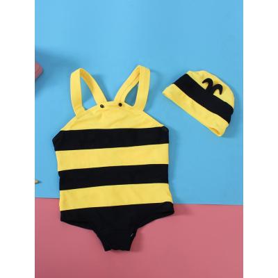 China Lovely Bee Printing Toddler Swimwear 2021 Kids Breathable Custom Wholesale Baby Swimwear for sale