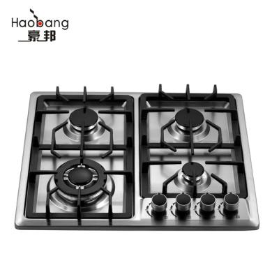 Cina Gas naturale LPG Gas Cooker Acciaio inossidabile 4 Bruciatore Gas Hub in vendita