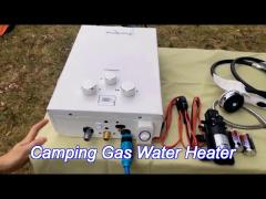portable 6l instant gas water heater camping rv with shower set