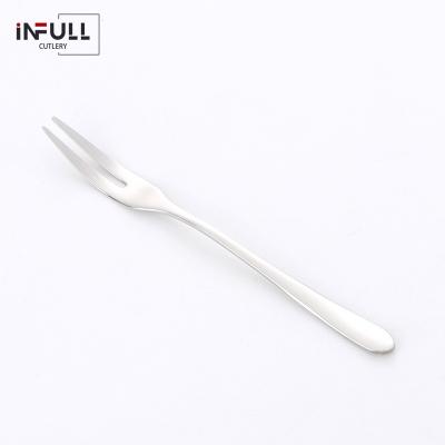 China Sustainable Food Grade Stainless Steel Cutlery Forks Cake Fruit Meat Fork Mirror Polished Dishwasher Safe for sale