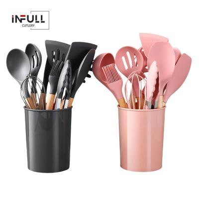 China Viable Nylon Kitchenware Kitchen Tools Non Stick Blackccc Turner Soup Ladle Spatula Shovel Baking Heat Resistant for sale