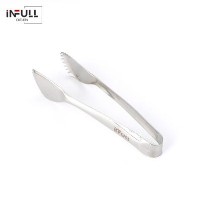 China Durable Kitchenware Stainless Steel Restaurant Bar Bars Ice Tongs Food Meal Clips For Cooking Toast BBQ Stir Salad Clips for sale