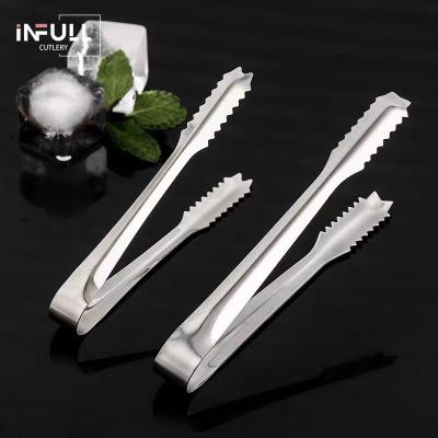 China Durable Food Tong Serving Tong Stainless Steel Small 9 Inch Serving Utensils For Kitchen Supply Tongs for sale