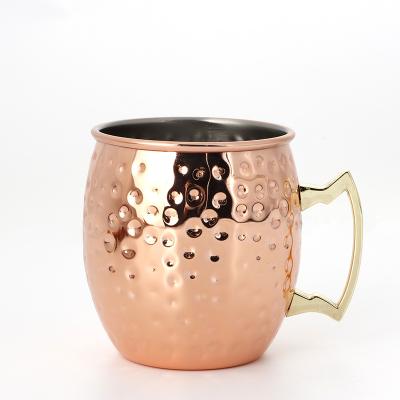 China News Stainless Steel Camping Style Moscow Mule Copper Plated Mug Viable Moscow Mule Mugs for sale