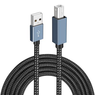 China COMPUTER Wholesales Premium Durable USB Printer Cable Nylon Braided USB 2.0 Type A Male to B Male Scanner Cable for sale